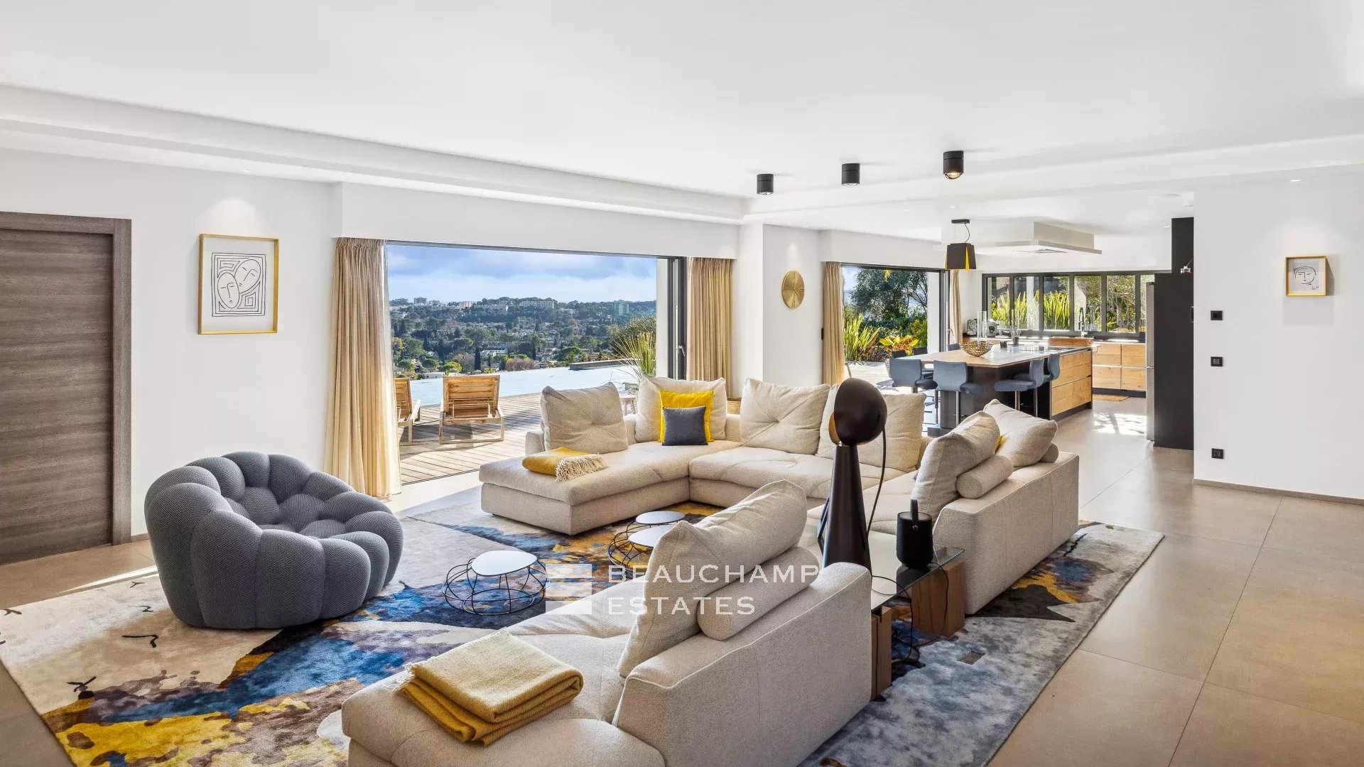 Mougins – Villa contemporaine avec vue mer panoramique