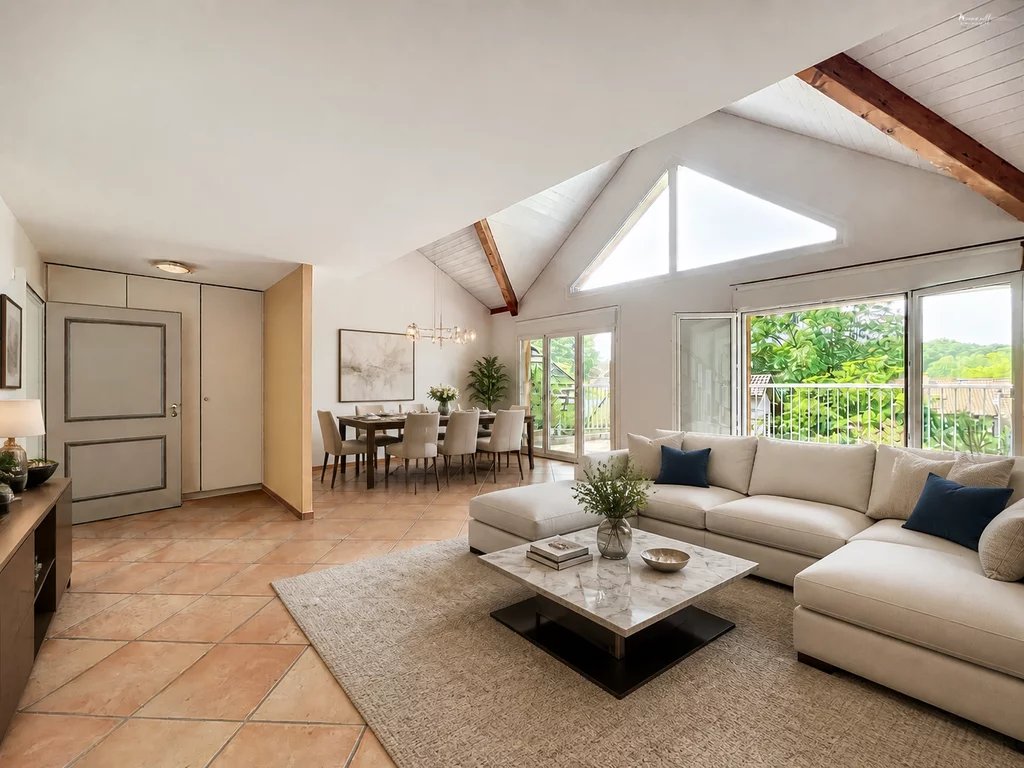 Superbe attique traversant avec terrasse plein sud et vue sur le Salève