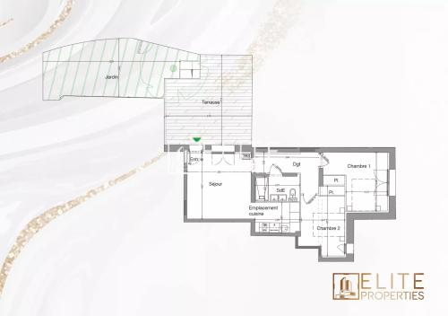 Mouans sartoux T3 - 51.50 m² habitable + 51.60 m² d'exterieur