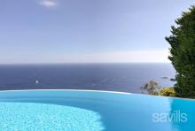 Villa contemporaine avec vue mer panoramique au calme, proche de Monaco