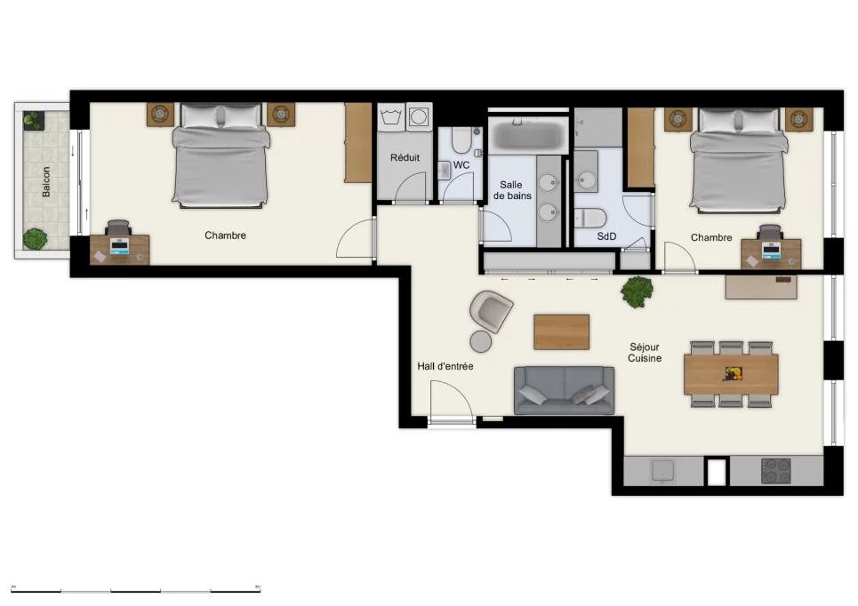 Magnifique appartement 4 pièces entièrement rénové