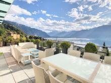 Appartement de 4.5 pièces haut standing avec splendide terrasse et vue lac et montagnes
