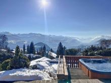 EXCLUSIVITÉ - Magnifique chalet avec vue panoramique sur la plaine du Rhône et les Alpes