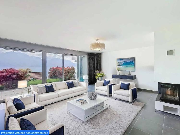 En exclusivité ! Superbe villa mitoyenne avec vue imprenable sur le lac et les montagne