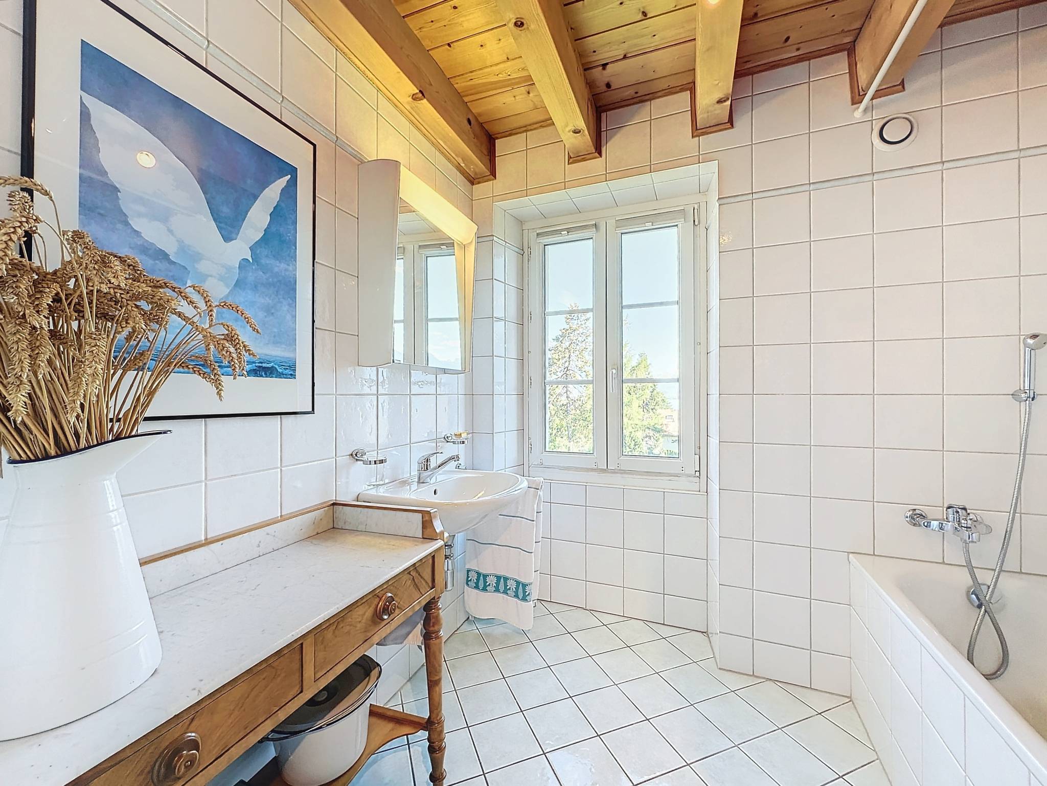 A vendre, maison de village contiguë avec grand jardin