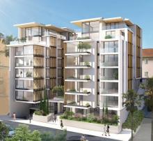 Appartement vue mer dans la prestigieuse résidence Olympe à Beausoleil, à la frontière de Monaco