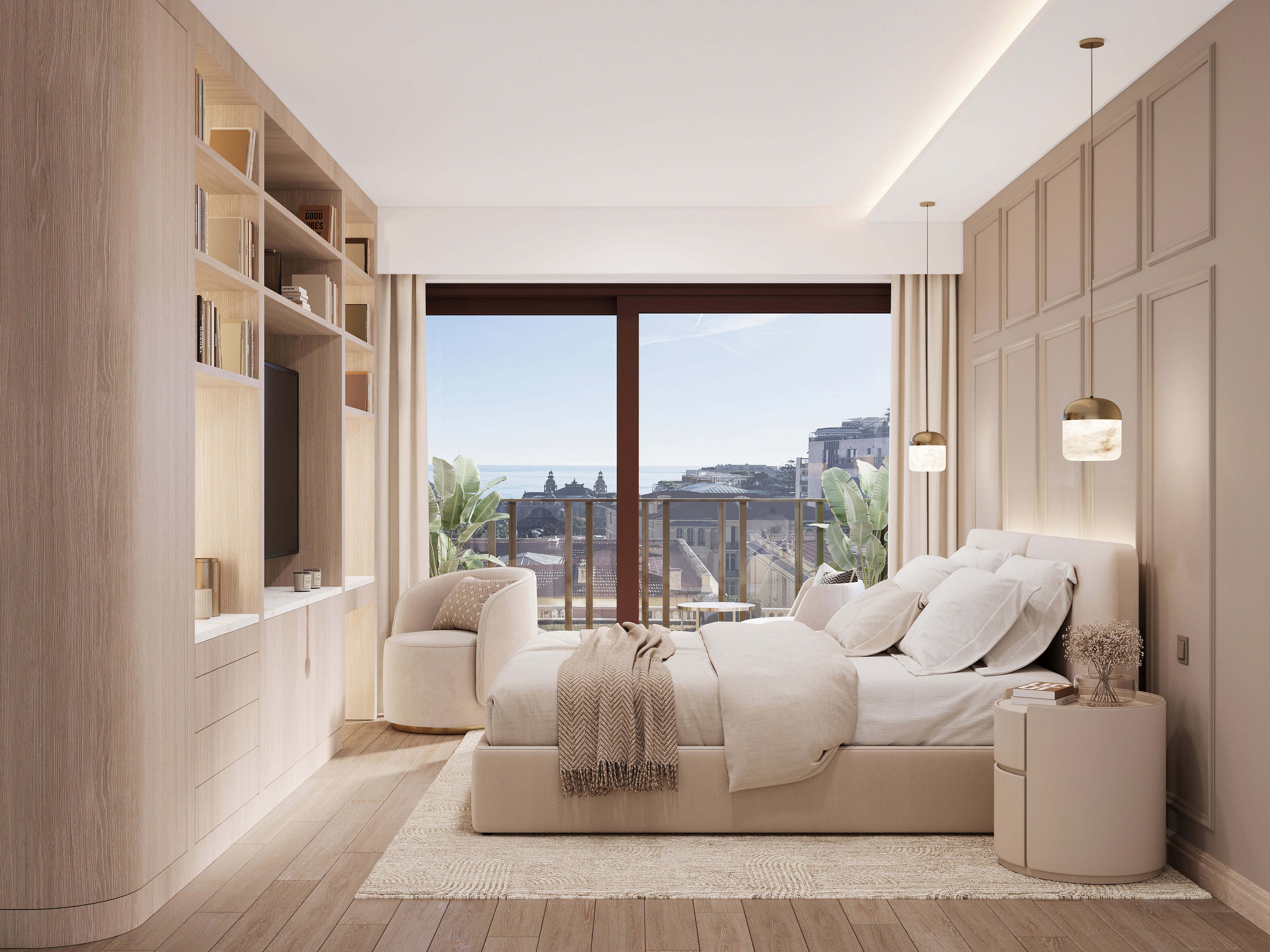 Riviera Palace: Appartement de 4 pièces entièrement rénové avec Vue Mer